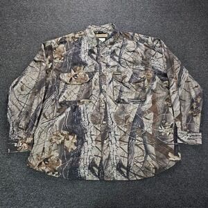 Remington Mens XL Hunting Shirt Realtree Hardwoods Camo Nylon Long Sleeve Active